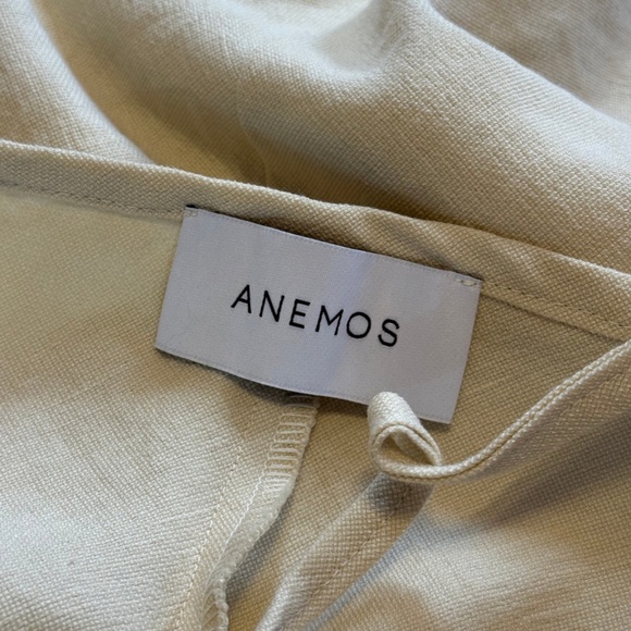 541. ANEMOS GISELE BIAS CUT Midi DRESS IN STRETCH TWILL Off White $545 EUC XS - Picture 6 of 7